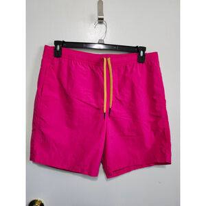 GAP Swim Trunks Size L Pink with Yellow Drawstring